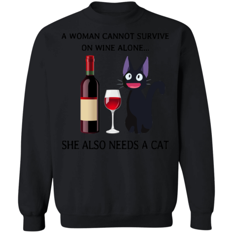 woman wine cat